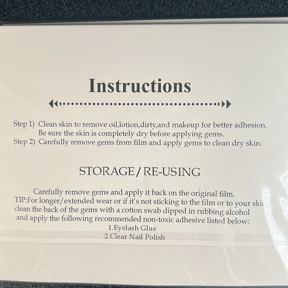 Iridescent Purple Festival Face Rhinestone Crystal Stickers - Picture 6 of 6